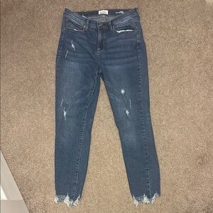 Blue Distressed Women's Jeans